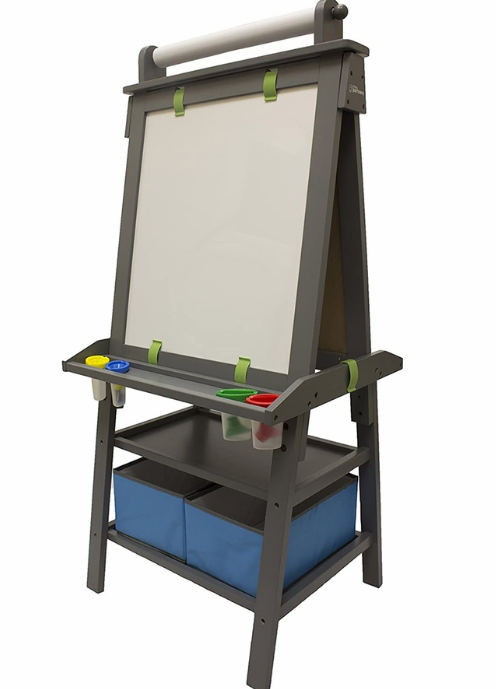 Little Partners Deluxe Learn And Play Art Center Easel-Grey LP028021CH (R2)