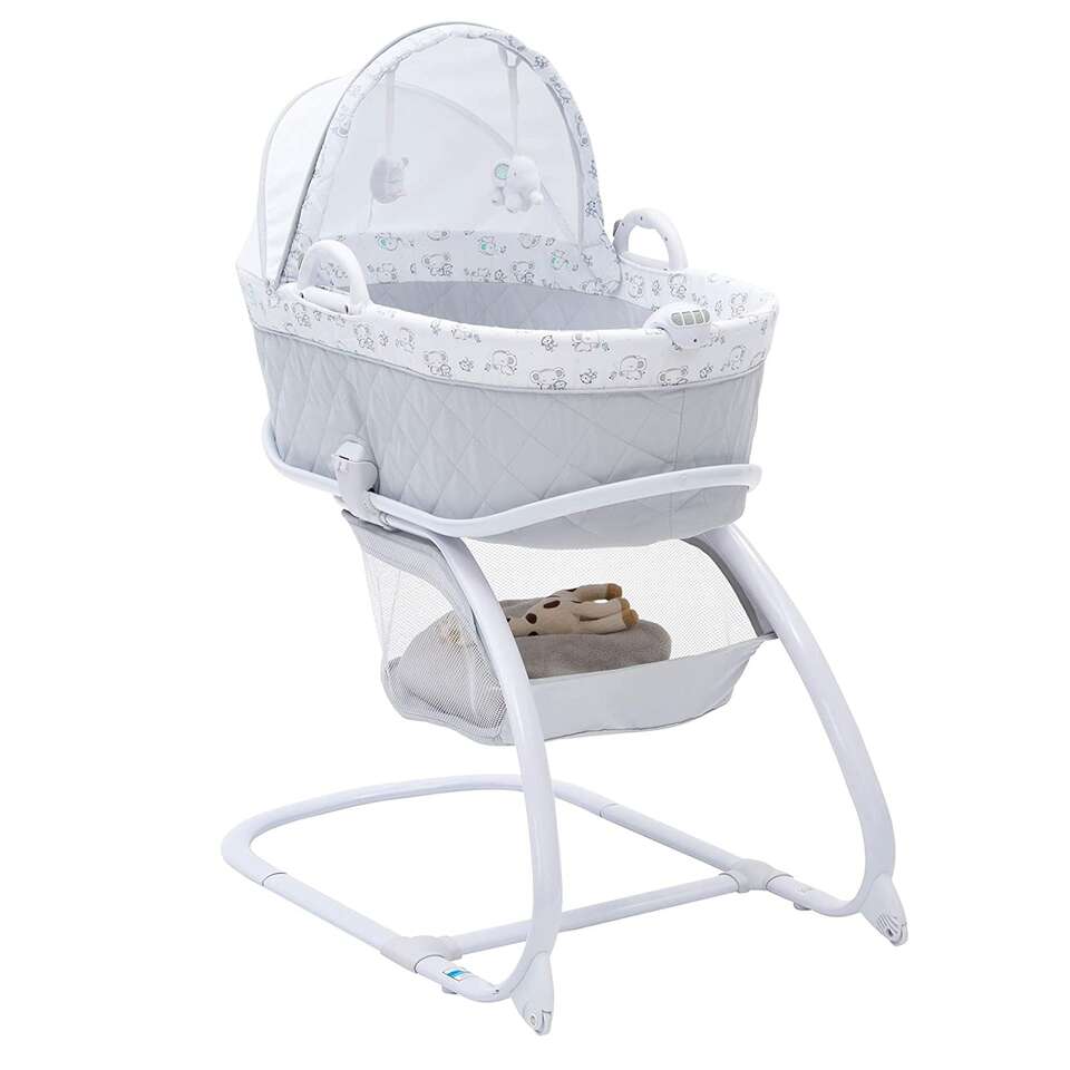 Delta Children Deluxe Moses Bassinet in Elephant Dreams 27250-2112 New