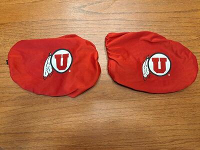 University of Utah Side View Mirror Covers Set Fits Most Cars & SUVs Removable