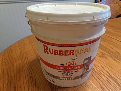 Liquid Rubber Waterproofing and Protective Coating Roll On White 2 Gallons