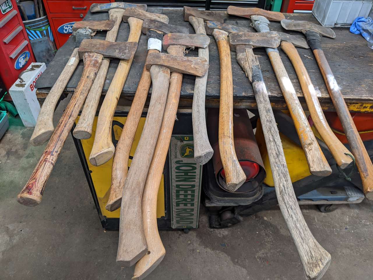 Vintage AXEs wall hangers or use Double single bit boys hatchet axe log splitter wood