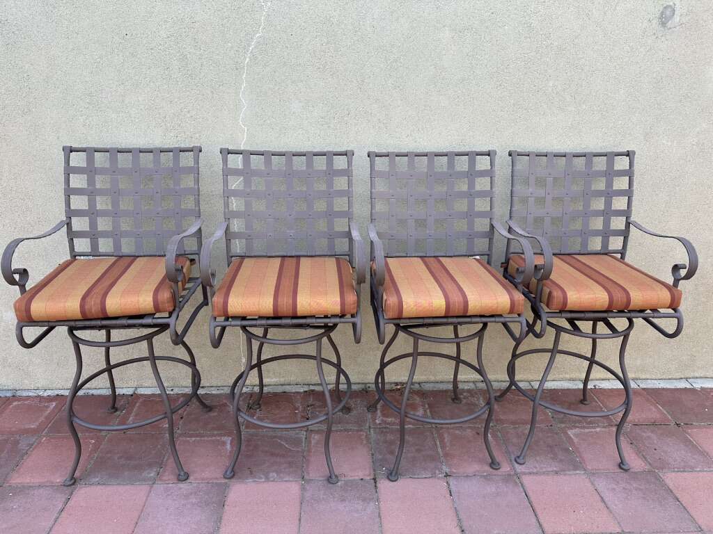 Cast Aluminum Patio Bar Chairs