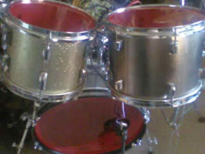 Upgraded new PEARL Drum toms...Paiste 900 14" China, Good heads and hoops