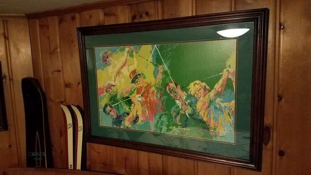 Leroy neiman masters print painting golf