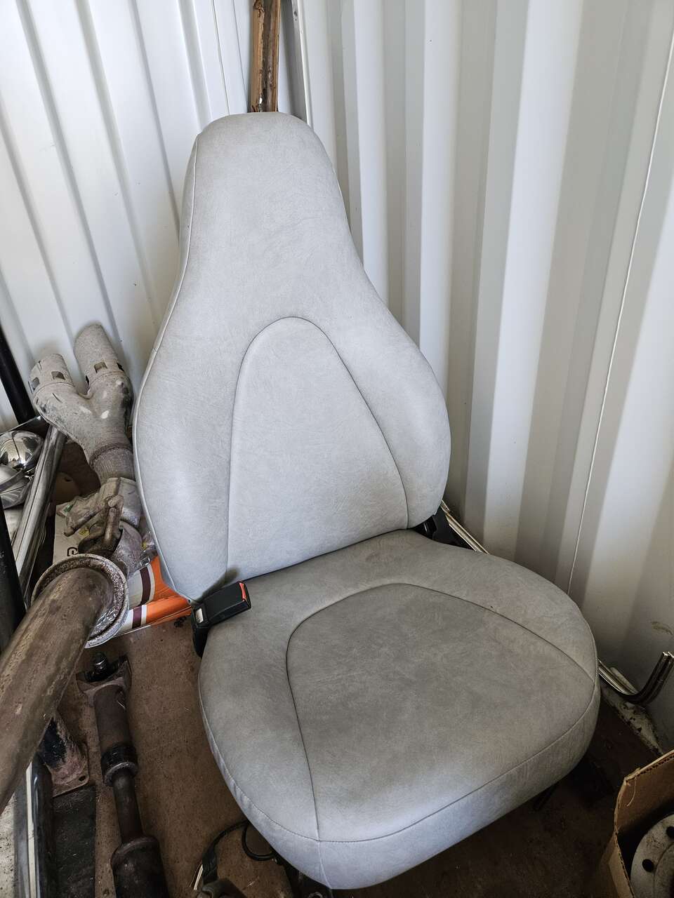 New Gray Vinyl Upholstered Seats