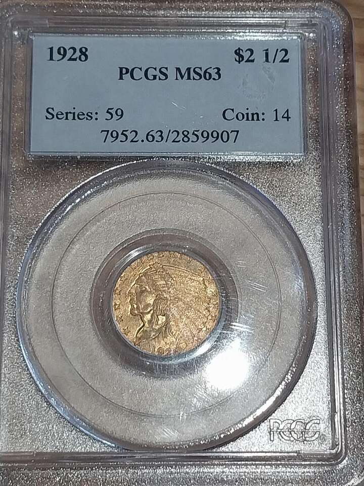 1928 $2.50 Indian Head Quarter Eagle Gold PCGS MS63