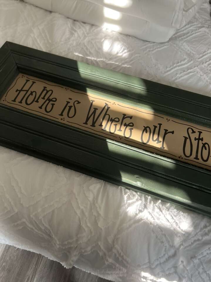 Home Is Where Our Story Begins Sign 36x12