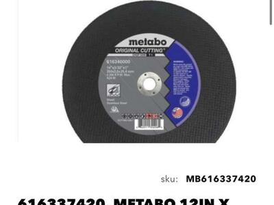 Metabo 10pk Disc Cutters 12x3/32x1