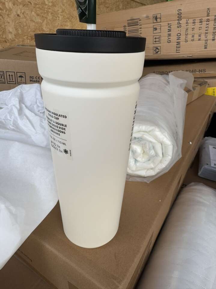 **New** Starbucks White 24oz Vacuum Sealed Cup