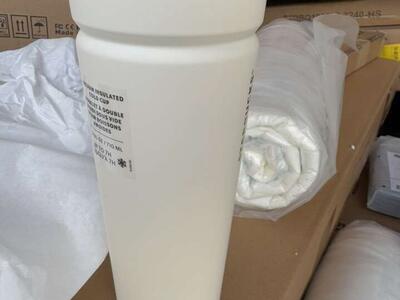 **New** Starbucks White 24oz Vacuum Sealed Cup