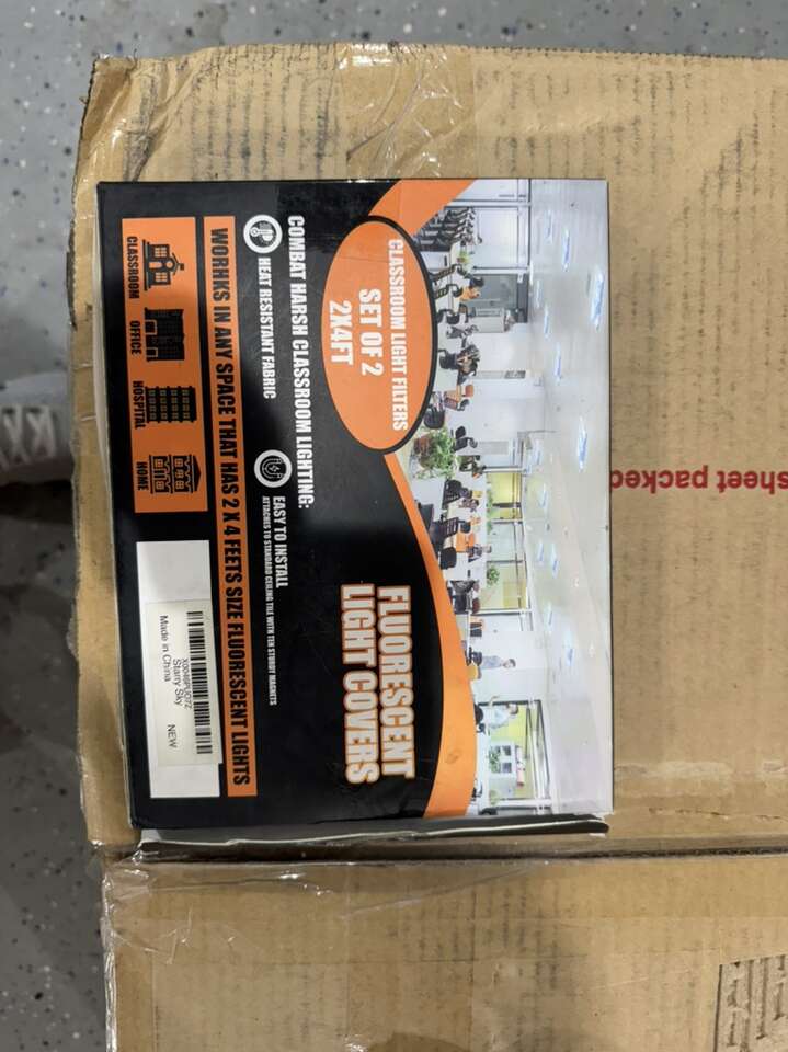 2 Pack Starry Sky Flourescent Light Covers 2x4