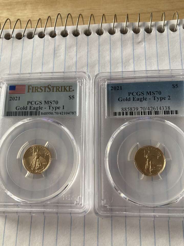 2021 $5 Gold Eagles MS 70