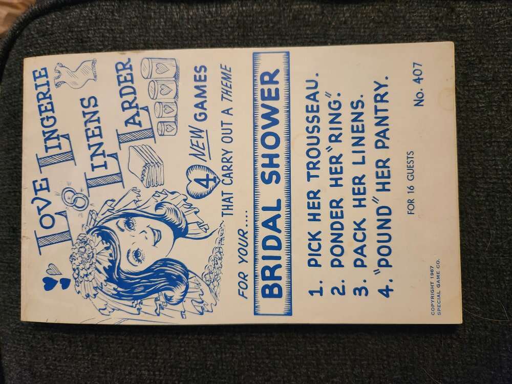 Vintage 1967 Bridal Shower Game Book