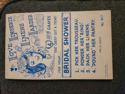 Vintage 1967 Bridal Shower Game Book