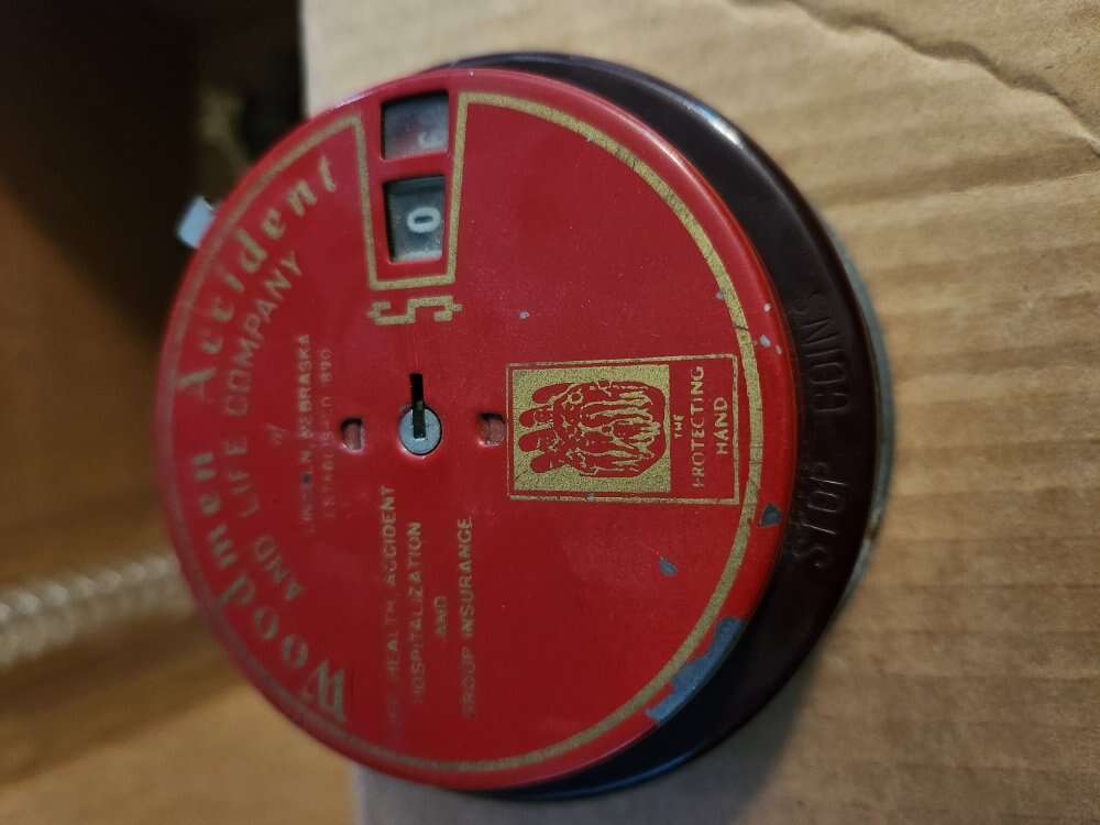 VintageWoodmen Accident And Life Company Coin Bank
