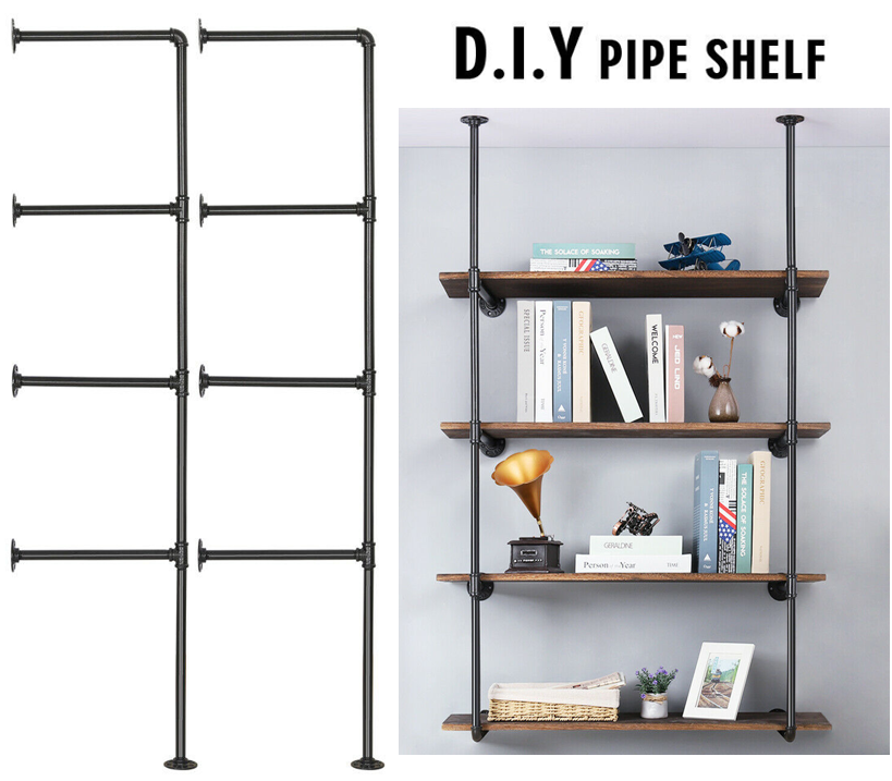 Industrial Iron Pipe Shelf Wall Mount… Furniture