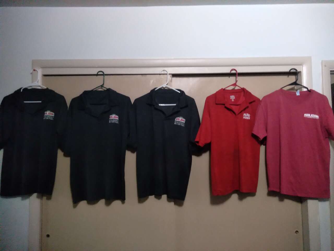 Pre owned papa johns shirts / hats