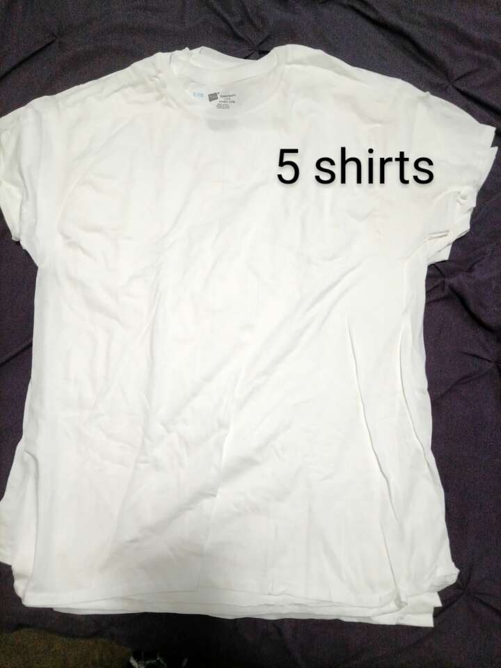 Hanes white work shirts