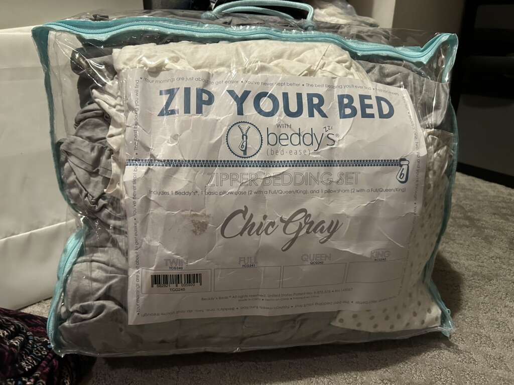 Chic gray Twin Minky beddy