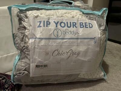 Chic gray Twin Minky beddy