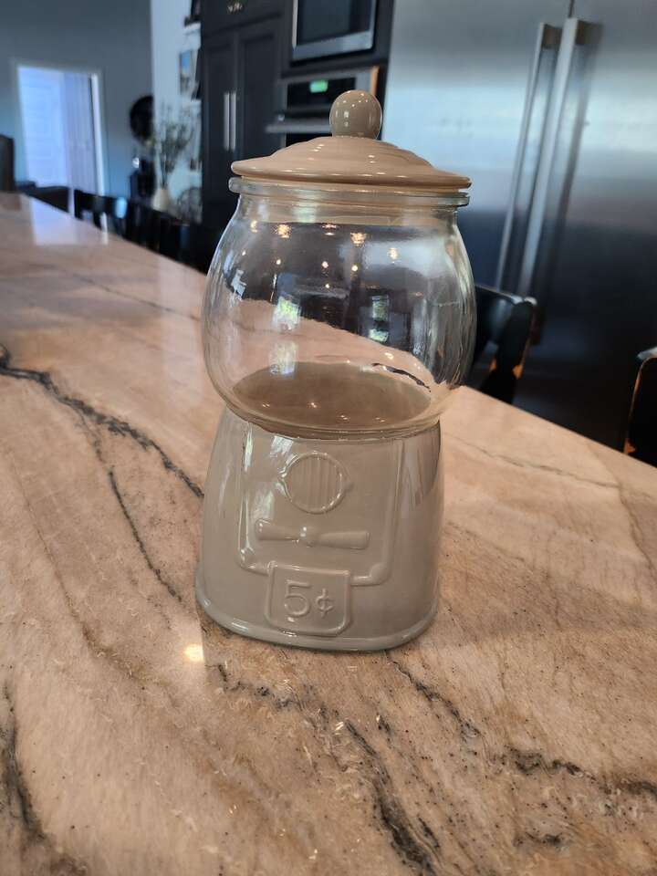 Bubblegum machine glass jar