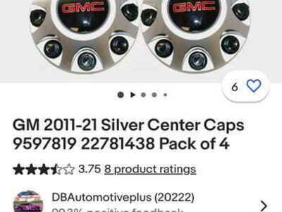Genuine gmc sierra 8 lug bolt center caps, wheels