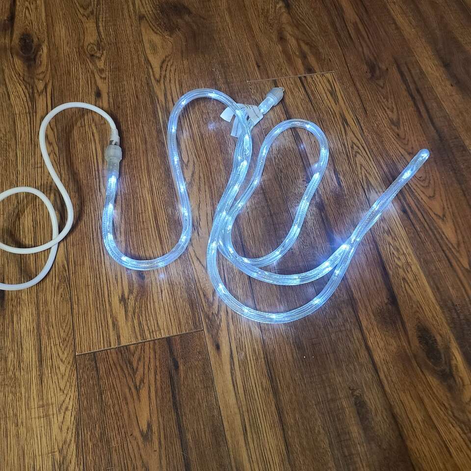 1 Rope light & 1 string of xmas lights