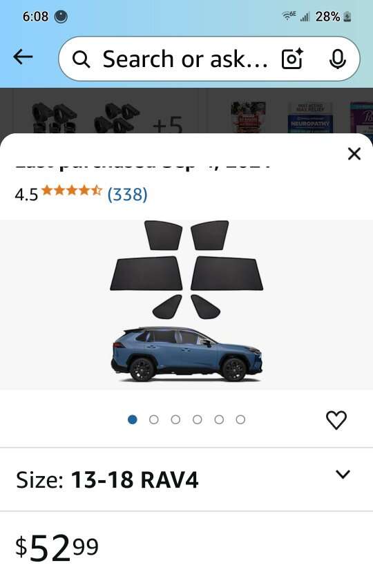 Toyota Rav4 Window Shades