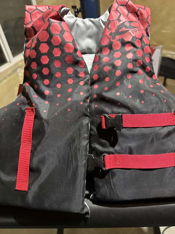 Youth, Red And Black Life vest