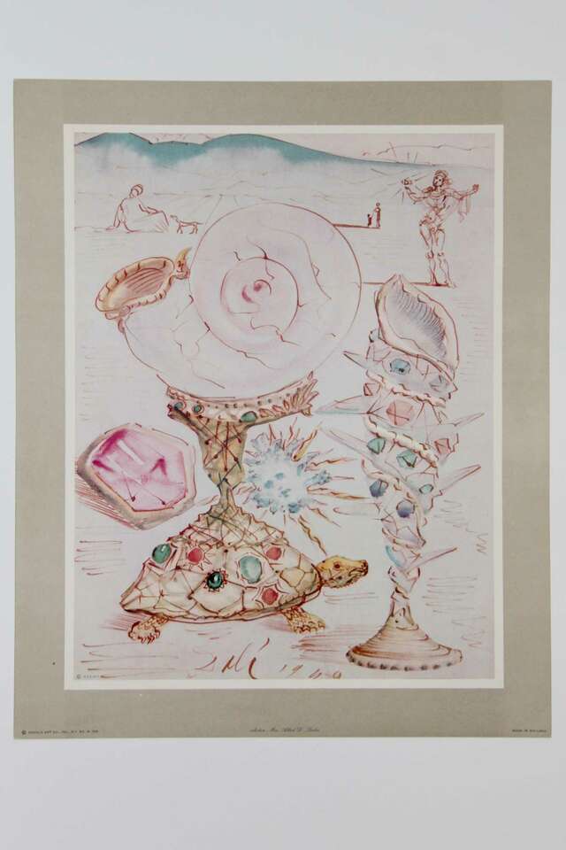1956 Salvador Dali, Turtle and Jewels