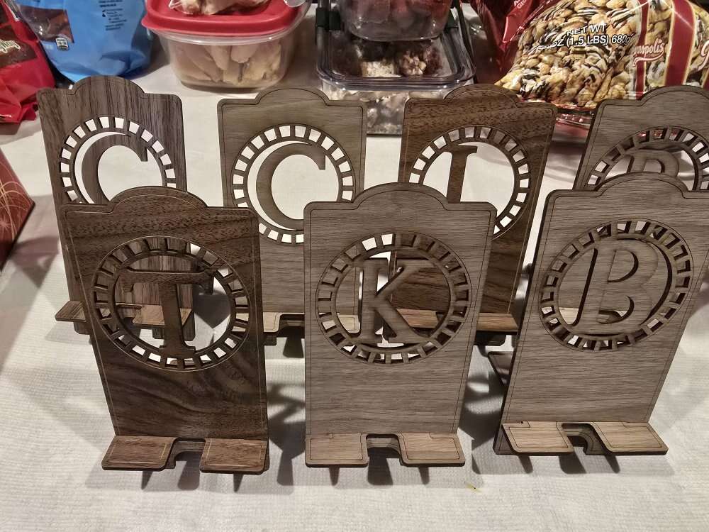 CUSTOM LASERED PHONE HOLDERS