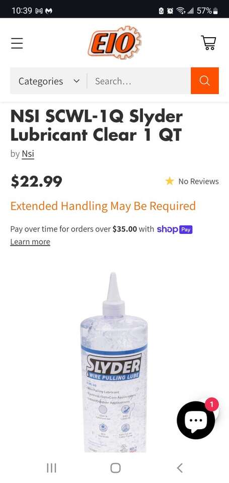 1 Qt Clear Wire Pulling Lubricant