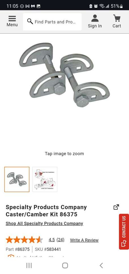 Caster/Camber Kit 86375