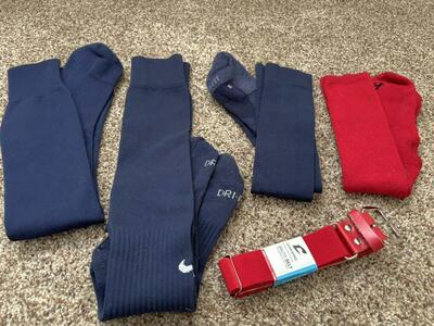 BASEBALL SOCKS 4 Pairs AND NEW BELT