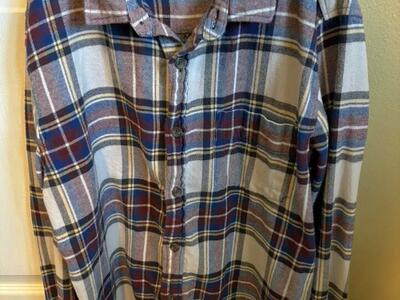 MENS PACSUN FLANNEL PLAID SHIRT- M