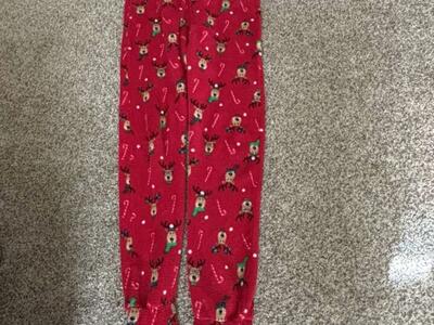 KIDS CHRISTMAS FOOTED JAMMIES- SIZE 14/16