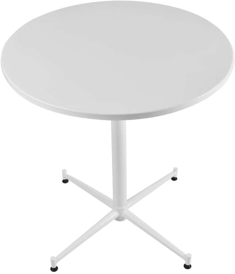 Porthos Home Bauhus Designs Vernon Patio Bar Pedestal Table, White