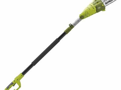 Sun Joe SWJ803E 10 inch 8.0 Amp Electric Multi-Angle Pole Chain Saw, Green