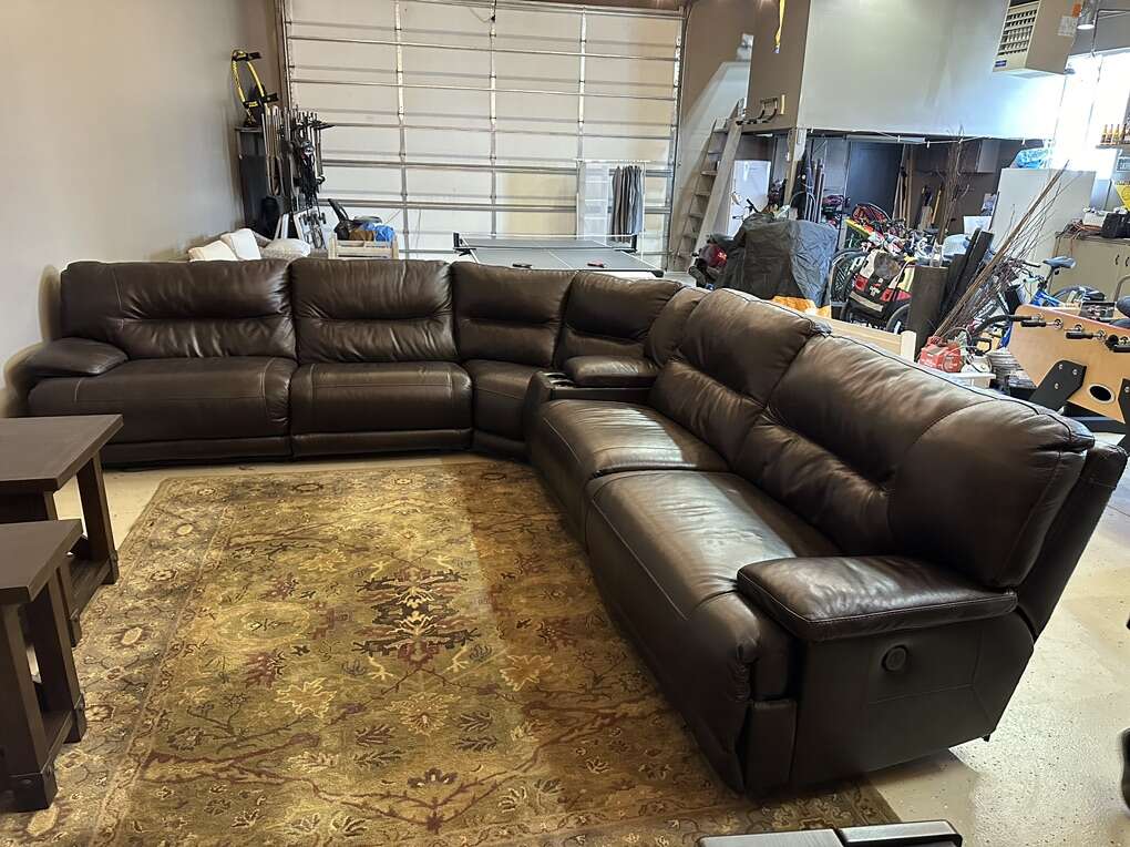 Leather Sectional Recliner Sofa Furniture