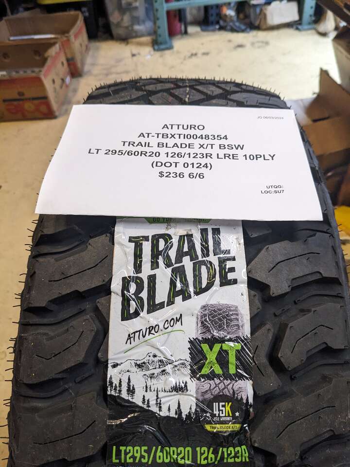 4 ATTURO TRAIL BLADE X/T BSW LT 295 60 20 126/123R LRE 10 PLY TIRES TBXTI0048354