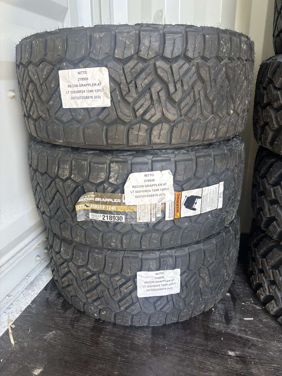 4 NITTO RECON GRAPPLER A/T LT 325 45 24 124R LRF 12 PLY ALL TERRAIN TIRES 218930 CQ3