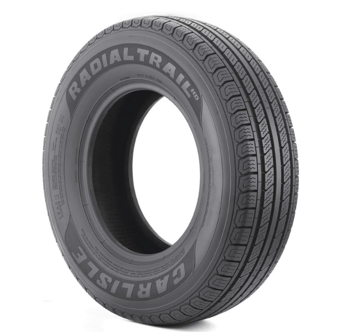 4 CARLSTAR RADIAL TRAIL HD  ST 225 75 15 LRE 10 PLY TRAILER TIRES 6H04621