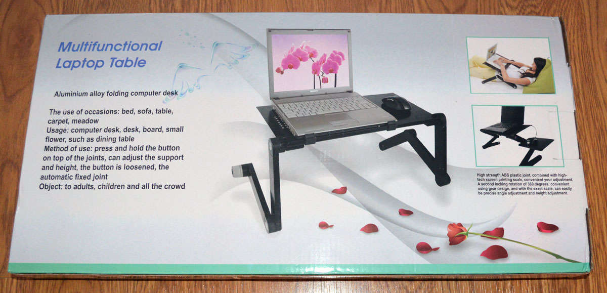 Multi-Functional Ergonomic Portable Laptop Table for Bed, Sofa, Beach or Carpet
