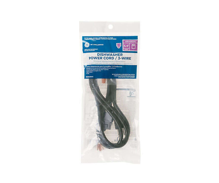 Dishwasher power cord Universal 3 wire 5ft 4 inches 13 AMP GE WX09X70910