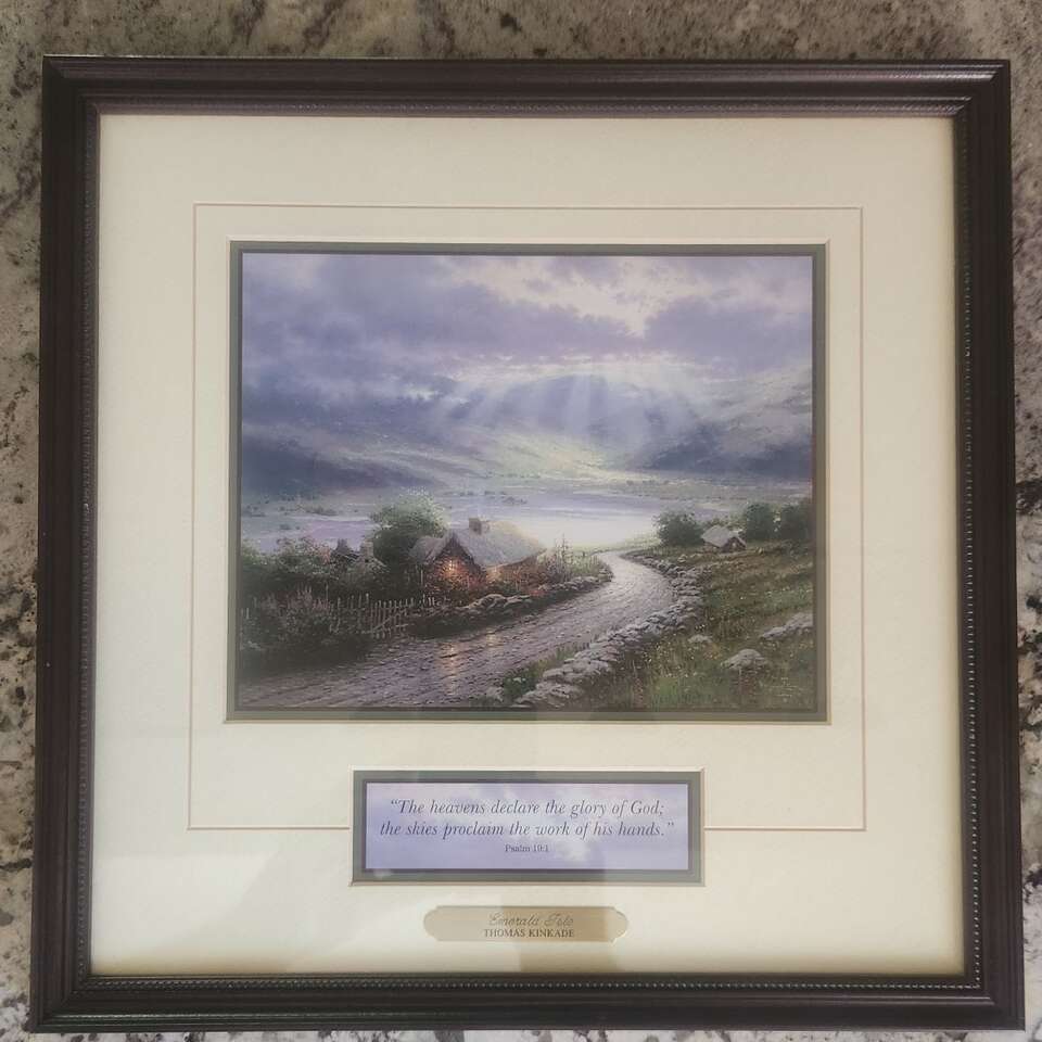 THOMAS KINKADE "EMERALD ISLE" 1996 FRAMED