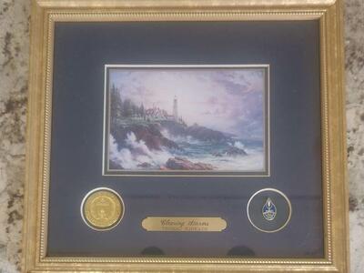 THOMAS KINKADE "CLEARING STORMS" 1998 FRAMED