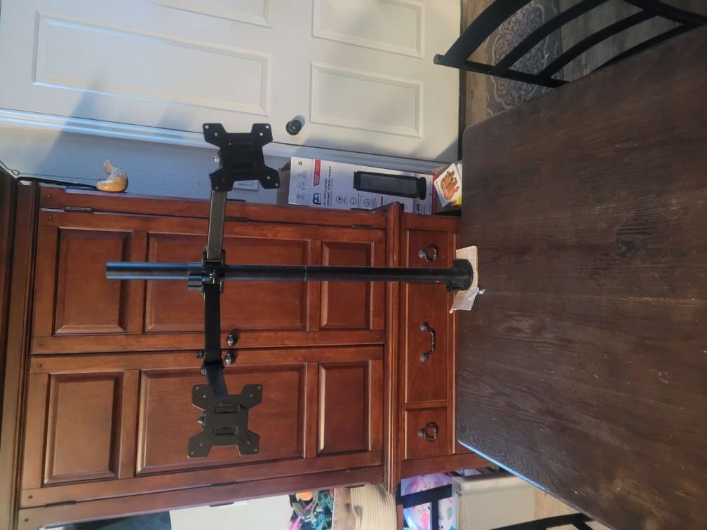 Two computer mounting bracket table mount