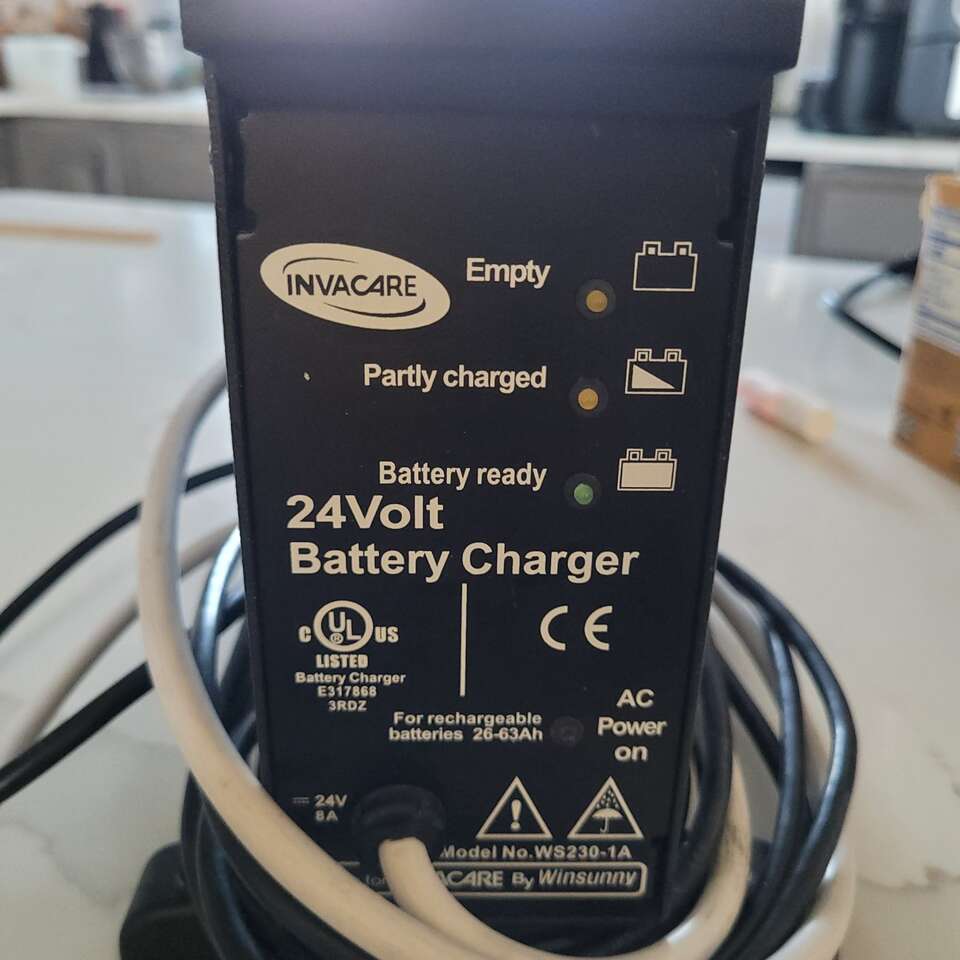 Invacare 24 volt battery charger wheel chair