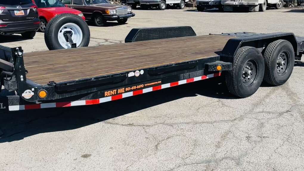 7x20 Equipment/ Car Hauler. With Winch