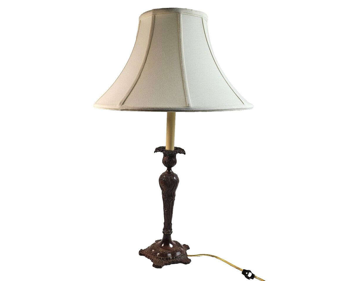 Vintage Single Solid Bronze Casting Lamp